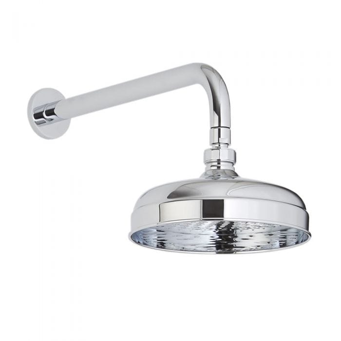 Soffione Doccia Circolare Tradizionale in Ottone Cromato Solido 300mm