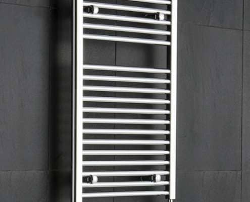 Radiatore Scaldasalviette Piatto - Cromato - 800mm x 500mm x 30mm - 310 Watt - Ischia